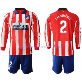 Maillot de Foot Atlético Madrid Jose Gimenez 2 Domicile 2020-21 Manches Longues - Enfant